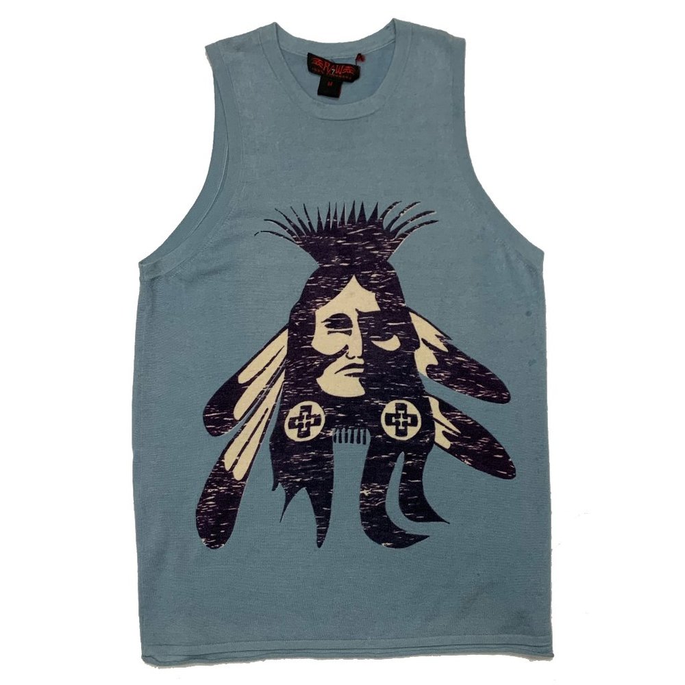Raw7 Cashmere Tank Top "Warrior" - Blue